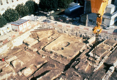 Vue du chantier en cours de fouille.