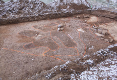 Vue du Secteur B : zone d'extraction de blocs de gr&egrave;s apr&egrave;s d&eacute;capage.  Le Cochon, Bavelincourt (Somme), 2013.