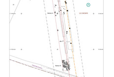 Plan g&eacute;n&eacute;ral de la fouille arch&eacute;ologique.  Le Cochon, Bavelincourt (Somme), 2013.