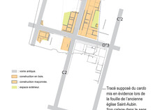 L'&eacute;difice monumental de la place Sainte-Anne prend place dans un quartier d&eacute;j&agrave; fortement monumentalis&eacute;  Place Sainte-Anne, Rennes (Ille-et-Vilaine), 2017/2018  &copy; Dominique Pouille, Ga&eacute;tan Le&nbsp;Cloirec, St&eacute;phane Jean, Inrap