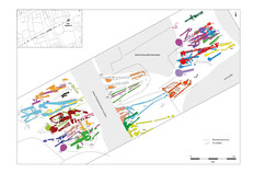 Plan des différentes phases funéraires identifiées.