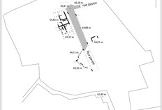 Plan des vestiges du Ier si&egrave;cle.  Les Hesp&eacute;rides, N&icirc;mes (Gard), 1986  &copy; Martial Monteil, Nantes Universit&eacute;
