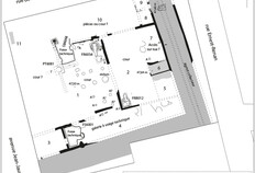 Plan de l'atelier de potier vers le milieu du Ier si&egrave;cle apr&egrave;s J.-C.  Ilot Th&eacute;rond, N&icirc;mes (Gard), 1996  &copy; Laurent Sauvage, Inrap et Martial Monteil, Nantes Universit&eacute;