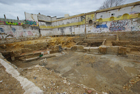 Figure 2&nbsp;: &nbsp;Vue g&eacute;n&eacute;rale du site en fin de fouille depuis le sud-est clich&eacute; B. Michaudel, &copy; Inrap 