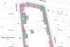 Fig.2 Plan g&eacute;n&eacute;ral des vestiges,  &copy; Fr&eacute;d&eacute;ric Conche, Inrap