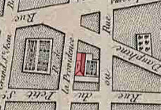 Fig.7 Extrait du plan routier de la ville et faubourg de Marseille par Denis Laurent en 1792,  &copy; BNF d&eacute;partement Cartes et plans