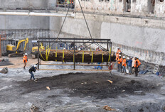 Fig. 11 à 14 : L'opération de levage de l'épave n°2