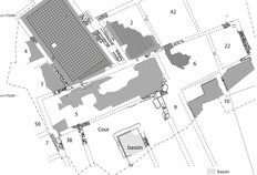 Plan de la domus au Ier si&egrave;cle apr&egrave;s J.-C.&nbsp;La surface au sol d&eacute;passe 900 m2.  Coll&egrave;ge R&eacute;volution, N&icirc;mes (Gard), 2000  &copy; Bertrand Houix, Inrap