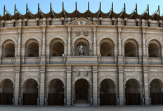 Amphith&eacute;&acirc;tre de N&icirc;mes. Restitution de la fa&ccedil;ade et de la trav&eacute;e d'honneur.  IIe si&egrave;cle apr&egrave;s J.-C.  Amphith&eacute;&acirc;tre, suivi arch&eacute;ologique de la restauration, N&icirc;mes (Gard), 2023&nbsp;  &copy; Richard Pell&eacute;, Inrap