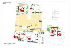 Plan des vestiges, &eacute;tabli &agrave; la fin de la phase terrain  45-49 rue de Beaucaire, N&icirc;mes (Gard), 2024   &copy; Aur&eacute;lien Bolo, Antoine Farge, Inrap